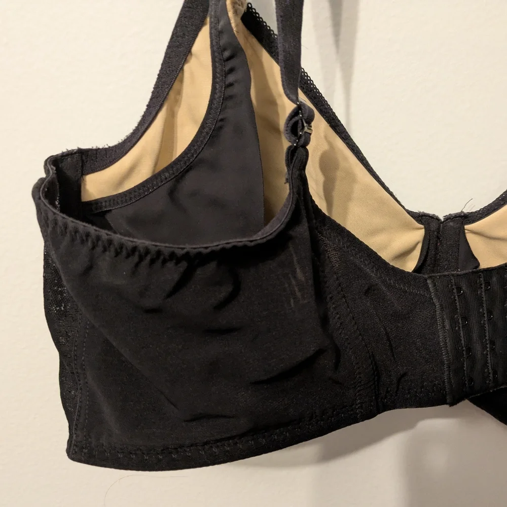 Anita Maternity Fleur Black Floral Lace Underwire Nursing Bra Size 42H